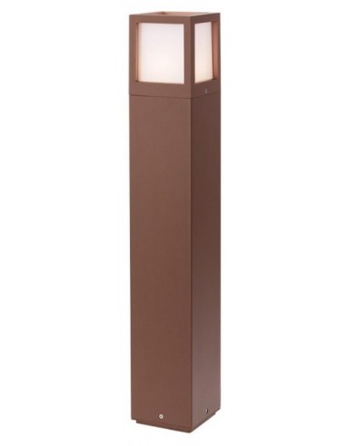 BRICK Bedlampe i aluminium og polycarbonat H65 cm 1 x E27 - Mat rust