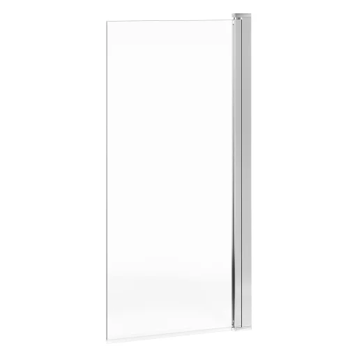 Gustavsberg Square badekarsvæg 80 cm, krom profil, klarglas