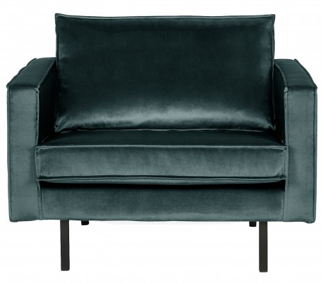 Rodeo Lænestol i velour B105 cm - Teal