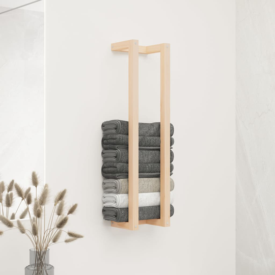 vidaXL håndklædeholder 23x18x90 cm massivt fyrretræ