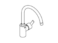Grohe Feel etgreb køkken - C-tud etgr. køk.bat, C-tud, højt udløb, supersteel 32670DC2