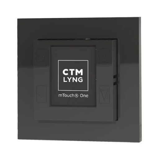mTouch One-R, 1P, Termostat og regulator, blank sort