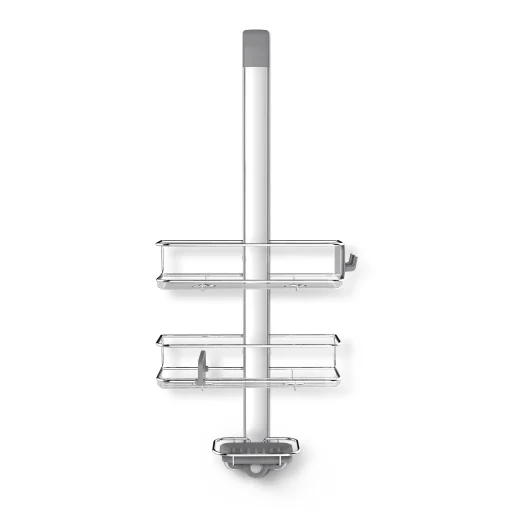 Simplehuman dørhængt shower caddy, mat rustfri stål
