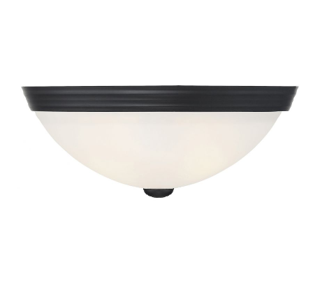 Halvrund Væglampe B33 cm - Mat sort/Hvid