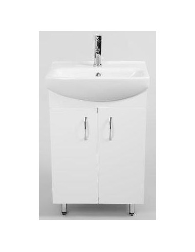 Odessa komplet badmiljø B54,6 cm - Hvid højglans