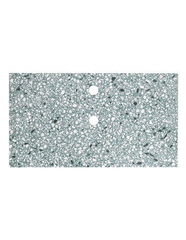 Marcel topplade med afløbshuller 80 x 45 cm terrazzo - Grøn