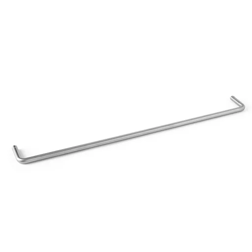 D line håndklædestang Ø14, 650 mm, børstet stål