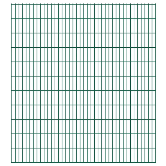 vidaXL havehegnspaneler 2D 2,008x2,23 m 22 m (total længde) grøn