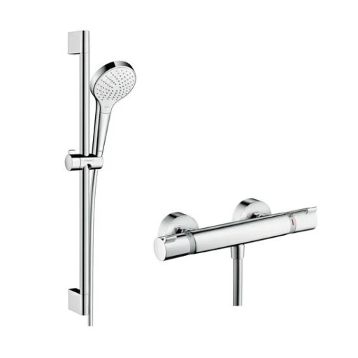 Hansgrohe Croma Select S Vario brusesæt, krom/hvid
