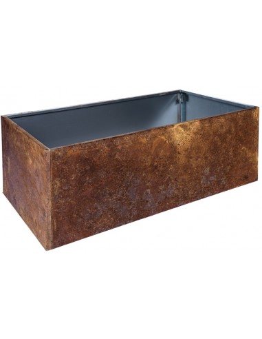 Højbed B60 x L120 x H40 cm uden bund - Rust