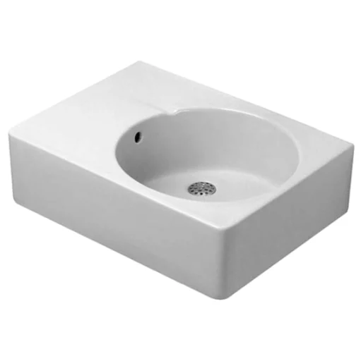Scola vask 60 cm vask i højre side, med hanehul
