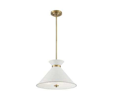 Lamar 3 Loftlampe Ø46 cm - Hvid/Messing/Frostet