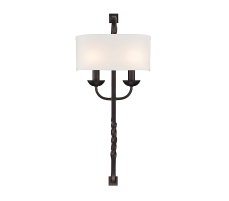 Oberon 2 Væglampe H64 cm - Antik bronze/Hvid