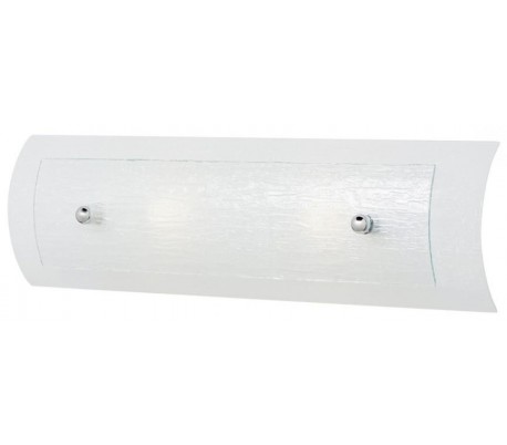 Duet Badeværelseslampe i stål og glas B45 cm 2 x G9 LED - Poleret krom/Frostet