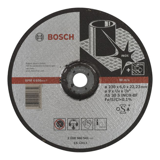 Bosch Skrubskive 230 Mm X 22,2x6mm K30 - 2608600541