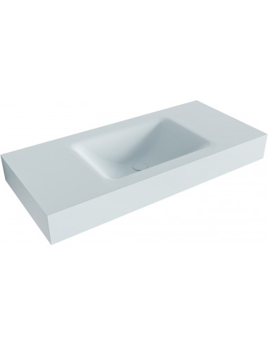 CLOUD væghængt håndvask 100 x 46 cm Solid surface - Babyblå