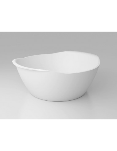 BETA V3 rundt fritstående badekar Ø150 x 140 cm solid surface - Mat hvid