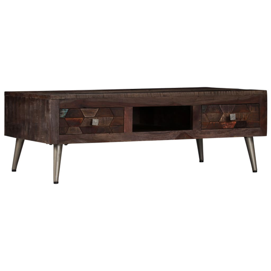 vidaXL sofabord 60x30x76 cm massivt genbrugstræ
