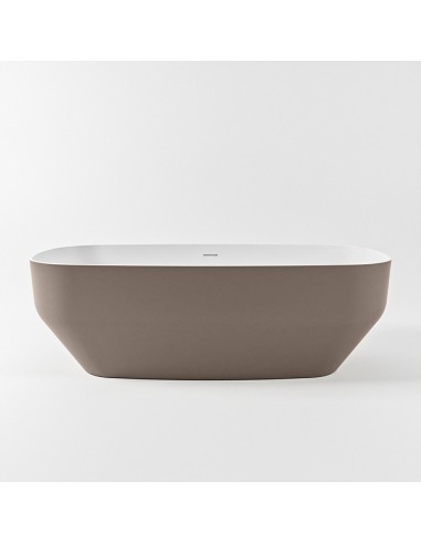 STONE fritstående badekar 170 x 75 cm Solid surface - Talkum/Røg