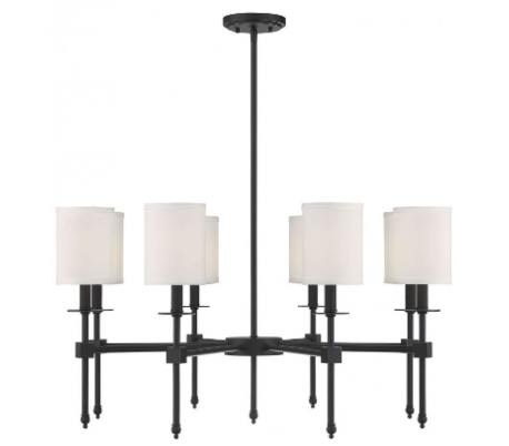Chatham 8 Lysekrone Ø86 cm - Antik bronze/Hvid