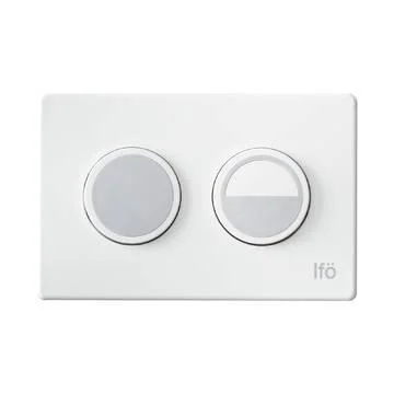 Ifö Sign pneumatisk betjeningsplade dobbeltskyl, hvid