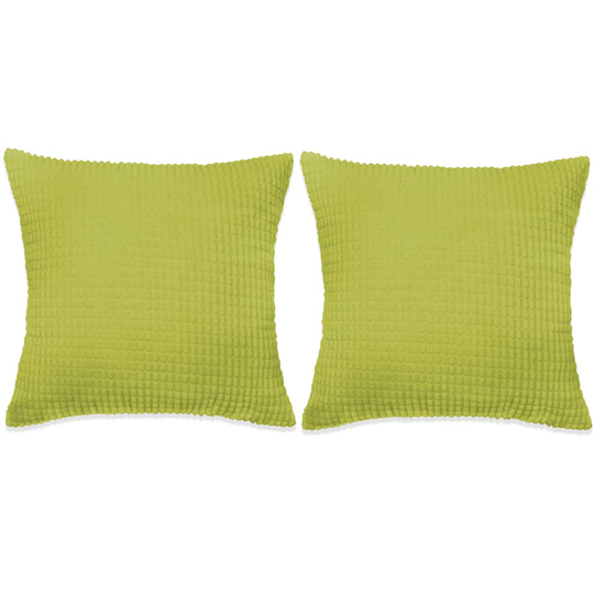 vidaXL pudesæt 2 stk. velour 45 x 45 cm grøn