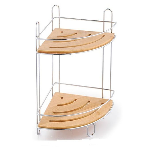Badeværelse reol DKD Home Decor Metal Bambus (19.5 x 19.5 x 37 cm)