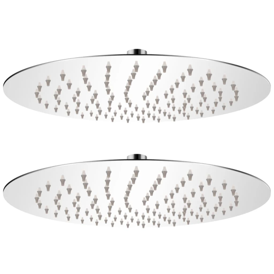 vidaXL Rain brusehoved 2 stk. rustfrit stål Ø 25 cm