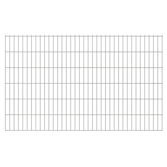 vidaXL havehegnspaneler 2D 2,008x1,23 m 30 m (total længde) sølvfarvet