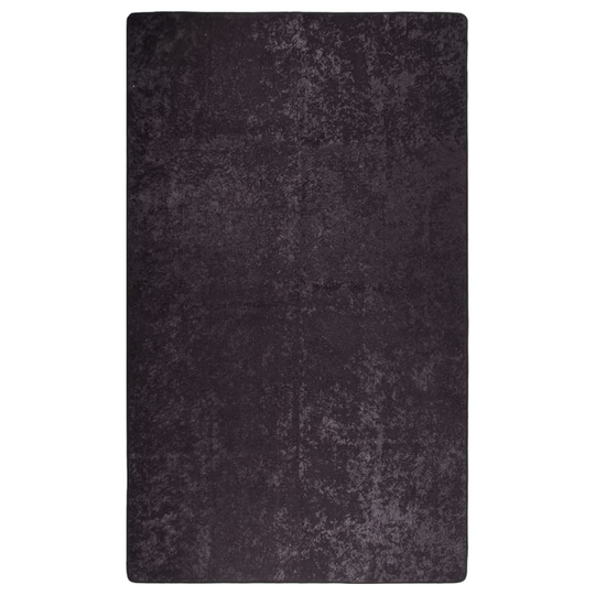 vidaXL gulvtæppe 120x180 cm skridsikkert og vaskbart antracitgrå