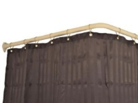 Vinkelst.selvbærende 90x90cm - Ø25mm 90x90cm, Hvid - komplet. Model P serie produkt
