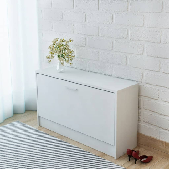 vidaXL skoopbevaringsmøbel hvid 80x24x45 cm