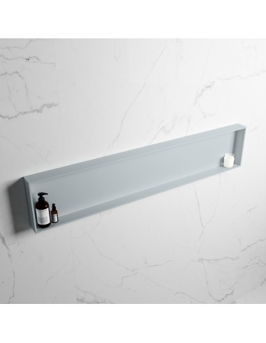 EASY hylde til badeværelset 149,5 x 29,5 cm Solid surface - Babyblå