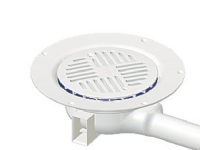 Purus Mini-afløb ABS Ø32 - t/bruseniche m/hvid rist. Vinyl