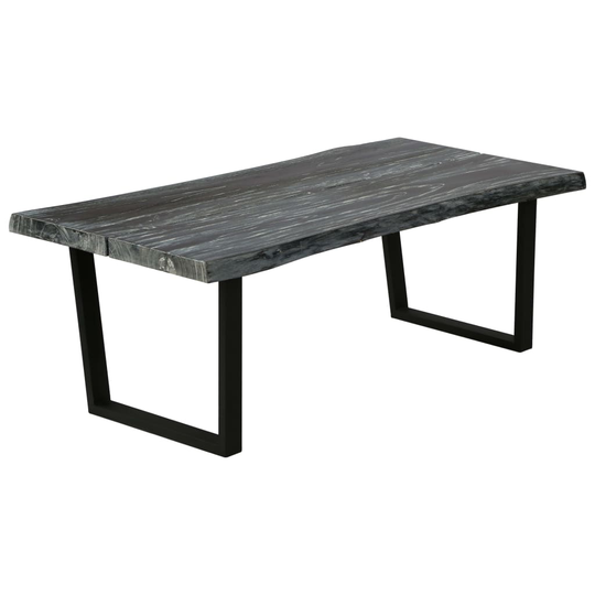 vidaXL sofabord i massivt minditræ 102 x 56 x 41 cm grå