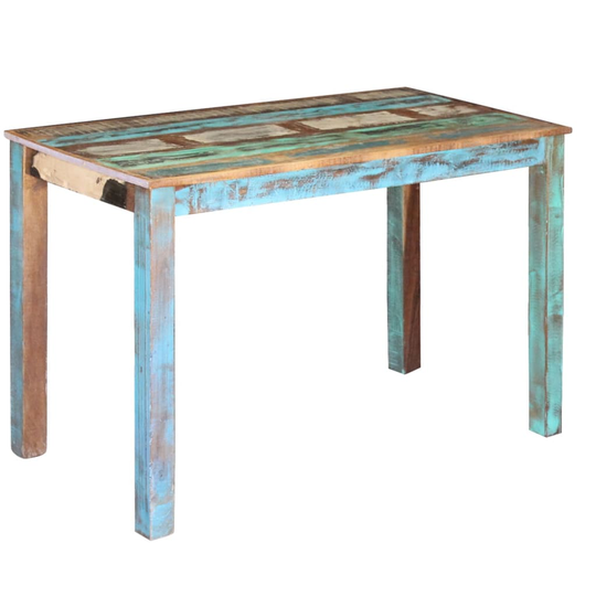 vidaXL spisebord 115x60x76 cm massivt genbrugstræ