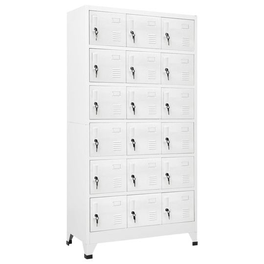 vidaXL lockerskab med 18 rum 90x40x180 cm metal