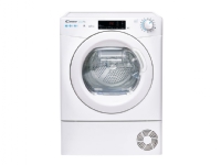 Candy Smart Pro CSOE H7A2TE-S, Fritstående, Front-læsning, Varmepumpe, Hvid, Knapper, Dreje, Berøring, Venstre
