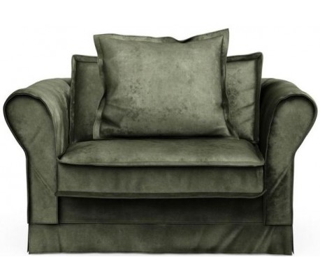 Carlton Lænestol i velour B120 cm - Efeu