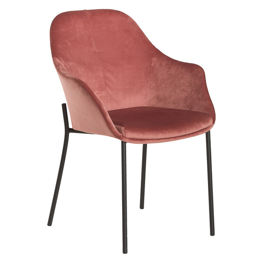 NEW AGE rosa velour stol