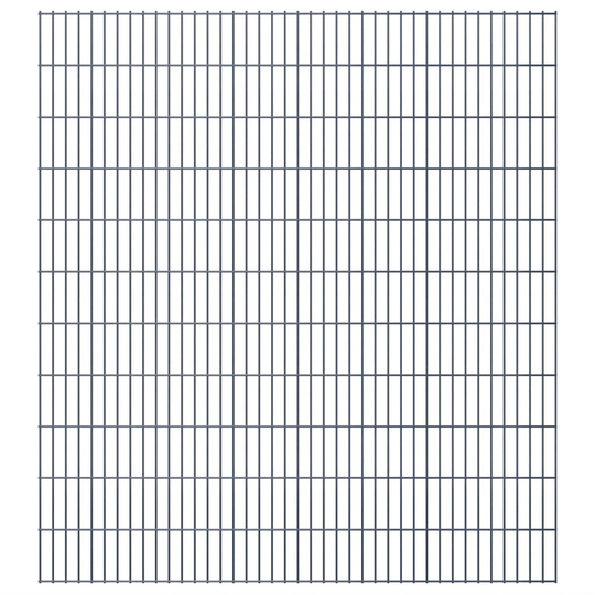 vidaXL havehegnspaneler 2D 2,008x2,23 m 38 m (total længde) grå