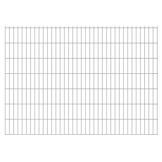 vidaXL havehegnspaneler 2D 2,008x1,43 m 26 m (total længde) sølvfarvet