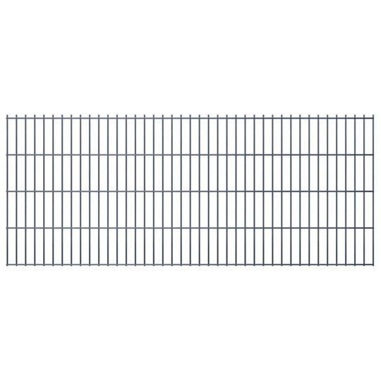 vidaXL havehegnspaneler 2D 2,008x0,83 m 44 m (total længde) grå