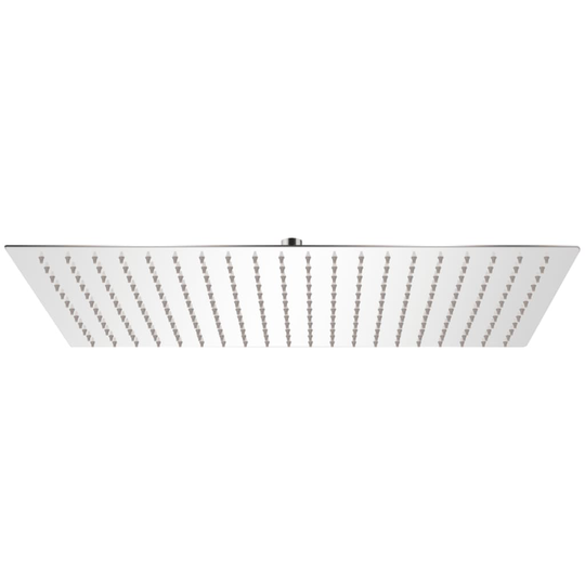 vidaXL brusehoved rustfrit stål 30x50 cm rektangulær