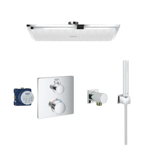 Grohe Grohtherm Indbygningsbatteri m/Rainshower Allure hovedbruser 230x230 mm, Krom