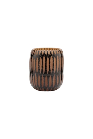 Vase Pimpri Sort/Brun 12 cm