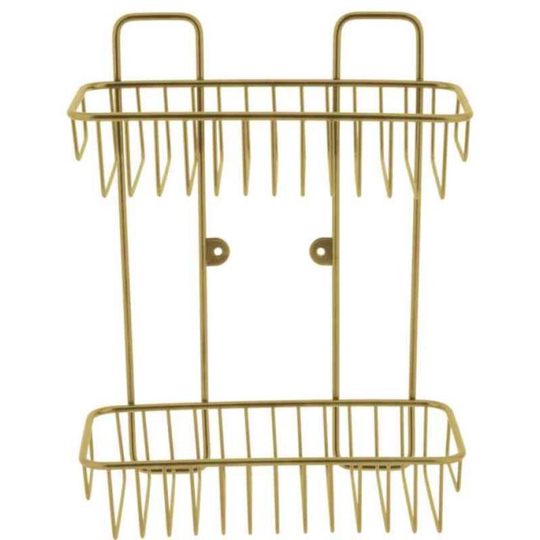 GEYSER trådkurv rektangulær 325x250x120mm dob.mat guld