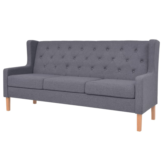 vidaXL 3-personers sofa i stof grå
