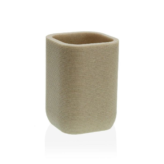 Tandbørsteholder Versa Joey Beige Harpiks (8 x 12,7 x 8 cm)