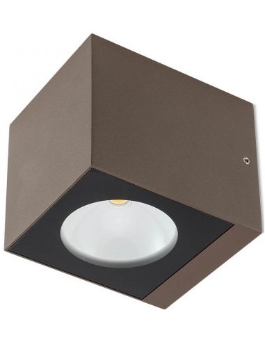 TEKO Up-Down Væglampe i aluminium H9,1 cm 2 x 6W COB LED - Mat mørkebrun